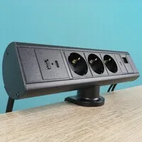 Axessline Desk - 3x Strom, USB-A + USB-C Ladegerät & USB-C + RJ45 Datenanschluss