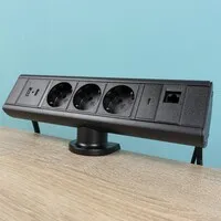 Axessline Desk - 3x Strom, USB-A + USB-C Ladegerät & USB-C + RJ45 Datenanschluss