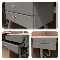 Ergopro Stack – abschließbare Schreibtischschublade, silbergrau