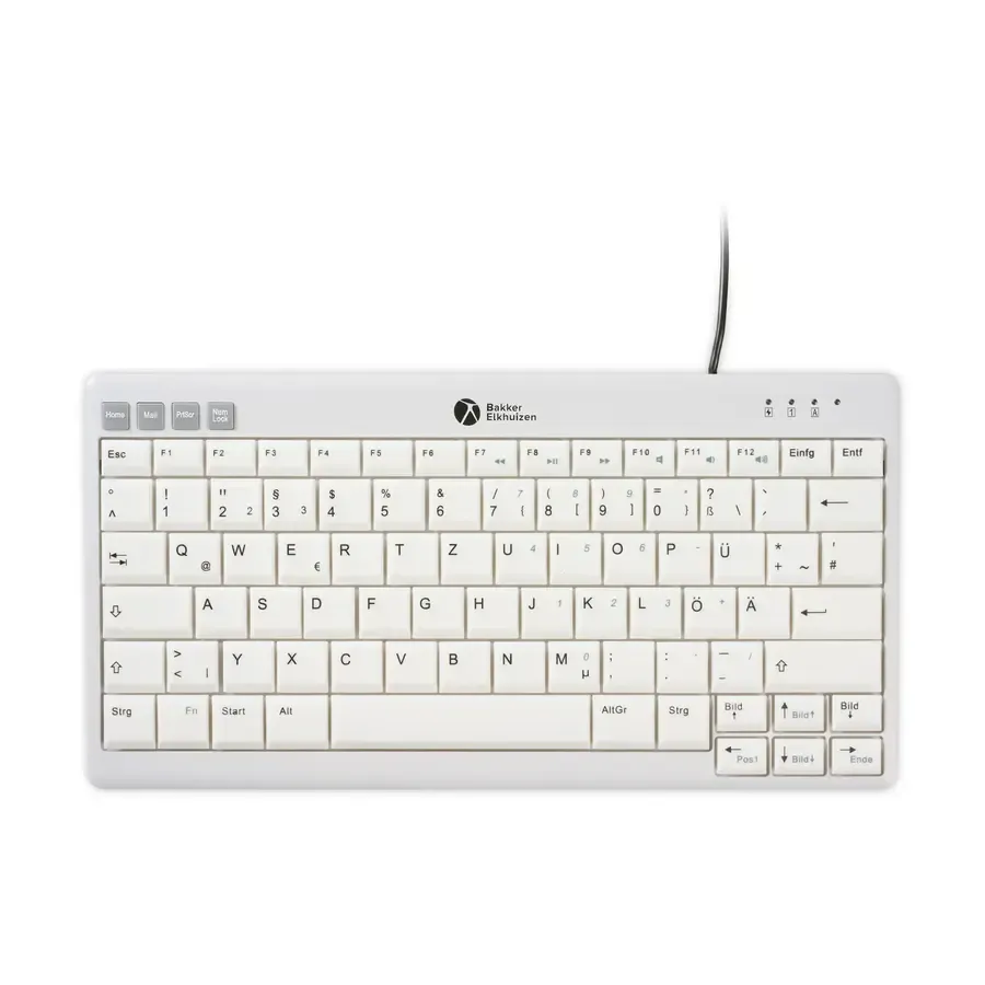 BakkerElkhuizen Ultraboard 950 V2 Kompakt-Tastatur, kabelgebunden – QWERTZ – deutsches Layout