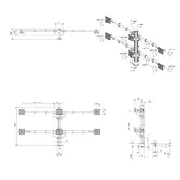 Dataflex Viewgo modularer Monitorarm für 6 Bildschirme, schwarz