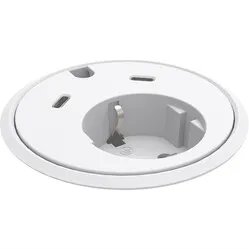 Powerdot 17 mit 2x USB-C Ladegerät Ø79 mm weiß