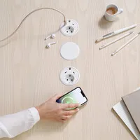 Powerdot 17 mit 2x USB-C Ladegerät Ø79 mm weiß
