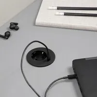Powerdot Compact Power mit USB-C Ladegerät Ø60 mm schwarz