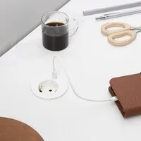 Powerdot Compact Power mit USB-C-Ladegerät, Ø 60 mm, weiß