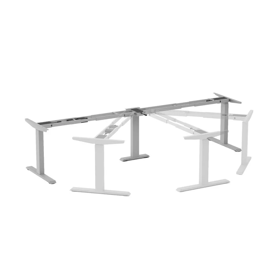 Ergopro MultiCorner-Eckschreibtischgestell – Silber