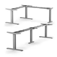 Ergopro MultiCorner-Eckschreibtischgestell – Silber