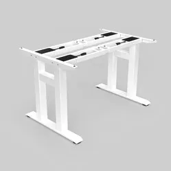 Ergopro Heavy-Duty elektrisches Sitz-Steh-Schreibtischgestell - Weiß