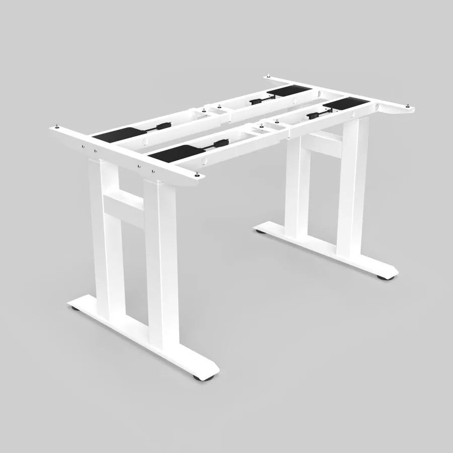 Ergopro Heavy-Duty elektrisches Sitz-Steh-Schreibtischgestell - Weiß