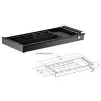 Ergopro 528 abschließbare Schreibtischschublade schwarz