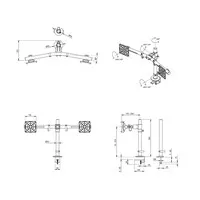 Dataflex Viewgo Bridge Doppelmonitorarm - weiß