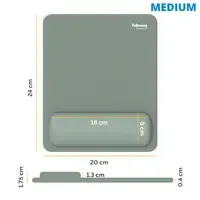 Fellowes Breyta-Mauspad mit Handgelenkauflage, Farbe: Sage