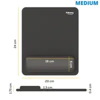 Fellowes Breyta-Mauspad mit Handgelenkauflage, schwarz