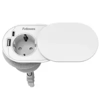 Fellowes Power-Spot® Slide weiß - 1x 230V & USB A+C Ladegerät