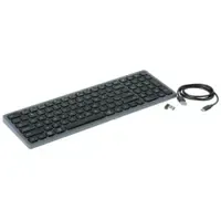 Ergofy Kompakte kabellose Tastatur mit Ziffernblock – Silber/Schwarz