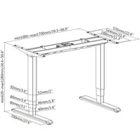 Ergopro Steh-Sitz-Schreibtisch-Gestell „Basic“ – grau