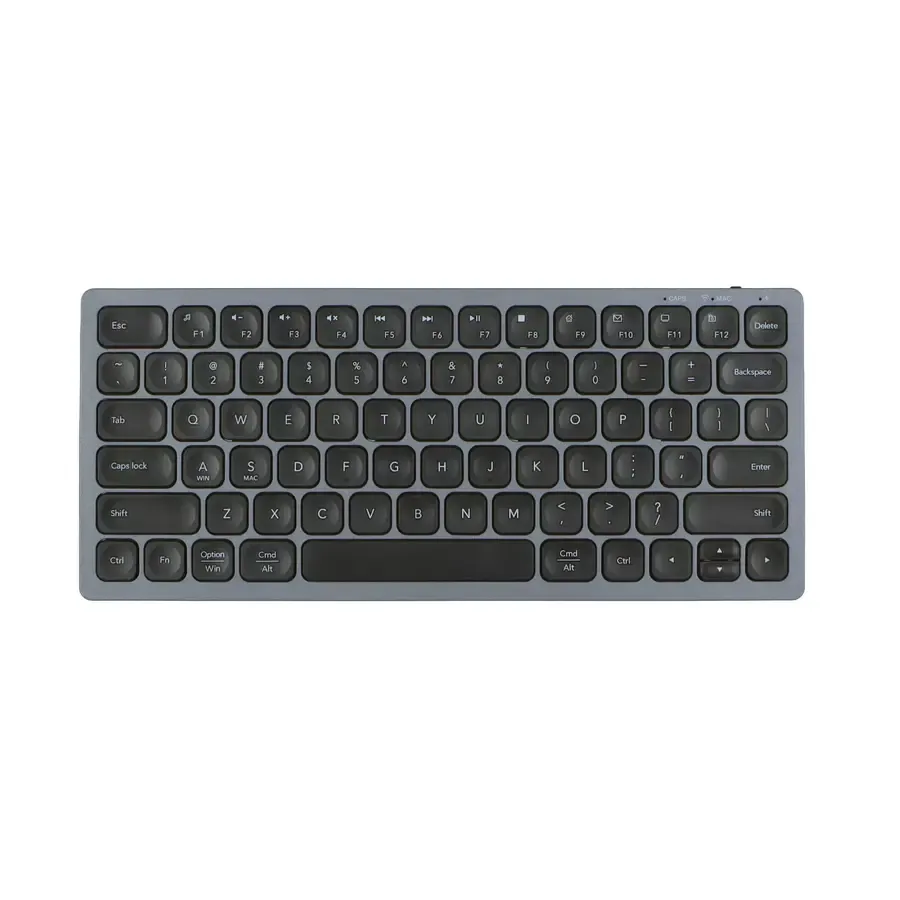 Ergofy Kompakte kabellose Tastatur – Silber/Schwarz