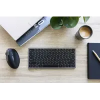 Ergofy Kompakte kabellose Tastatur – Silber/Schwarz