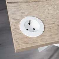 Ergopro VOLT_IN Ring Ø54 mm Weiß Einbausteckdose