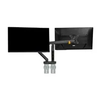 BakkerElkhuizen Flexibler Monitorarm für 2 Monitore – dunkelgrau