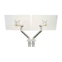 BakkerElkhuizen Flexibler Monitorarm für 2 Monitore - weiß