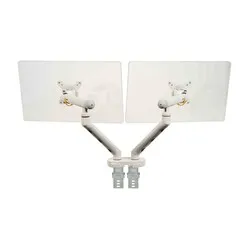 BakkerElkhuizen Flexibler Doppelmonitorarm - weiß