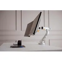 BakkerElkhuizen Flexibler Monitorarm für 2 Monitore - weiß