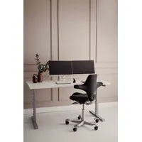 BakkerElkhuizen Flexibler Monitorarm für 2 Monitore - weiß