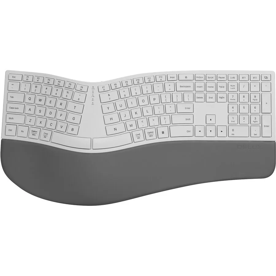 Delux Ergonomic Split Complete, weiß, kabellos