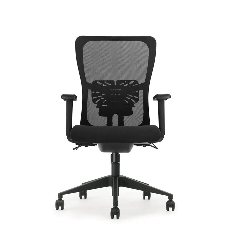 Schaffenburg NEN-Bürostuhl der Serie 250 mit Netzrückenlehne – schwarz