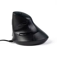 Delux Wow Grip Mouse – kabelgebundene, ergonomische Maus für Rechtshänder – schwarz