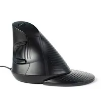 Delux Wow Grip Mouse – kabelgebundene, ergonomische Maus für Rechtshänder – schwarz