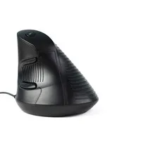 Delux Wow Grip Mouse – kabelgebundene, ergonomische Maus für Rechtshänder – schwarz