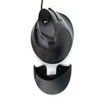 Delux Wow Grip Mouse – kabelgebundene, ergonomische Maus für Rechtshänder – schwarz