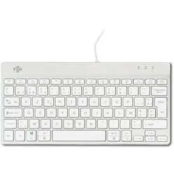 R-Go Compact Break AZERTY-Tastatur, weiß