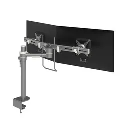 Dataflex Viewmate Monitorarm mit Brücke für 2 Bildschirme - silber 52.602