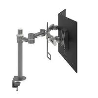 Dataflex Viewmate Monitorarm mit Brücke für 2 Bildschirme - silber 52.602