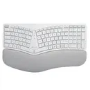 Delux Ergonomic Split Pro weiß, kabellos