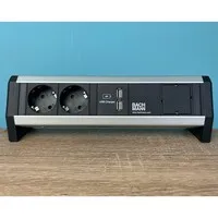 Bachmann DESK 1 – 2x 230 V, 2x USB-A-Ladeanschluss und benutzerdefiniertes Modul