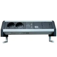 Bachmann DESK 1 – 2x 230 V, 2x USB-A-Ladeanschluss und benutzerdefiniertes Modul