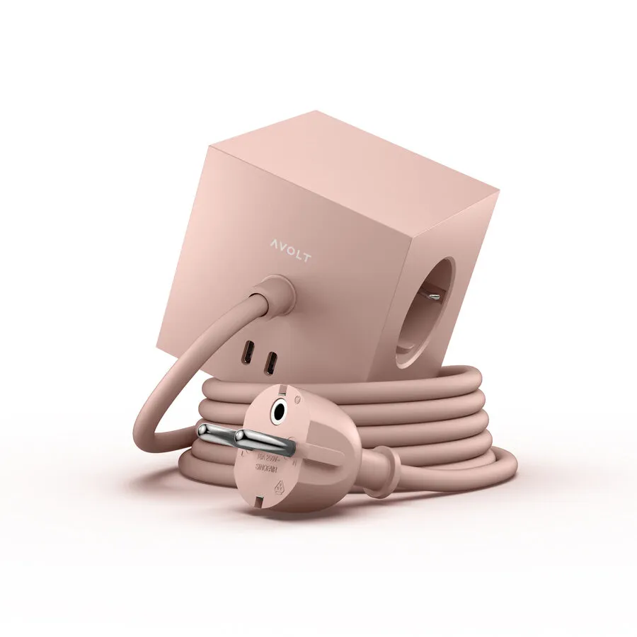 Avolt Square 1 Steckdosenleiste – New Pink