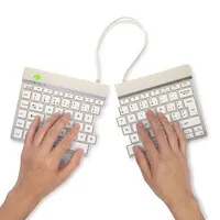 R-Go Split Break, geteilt, weiß, AZERTY BE – Bluetooth