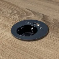 Ergopro Powerspot mit USB-A- und USB-C-Ladegerät sowie USB-C-Anschluss, Ø 60 mm, schwarz