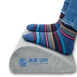 Blue Lion Lifestyle Weiche Fußstütze, teilweise rutschfest, grau