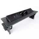 Ergopro Quickbox plus Einbausteckdose mit USB-A und C Ladegerät und 2x Keystone schwarz