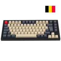 Keychron ISO (AZERTY BE) Layout OEM Profil Dye-Sub PBT Tastenkappen für Q1, Q2 und K2 - Carbon