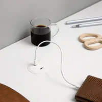 Powerdot Mini mit 2x USB-C-Ladegerät, Ø 51 mm, weiß