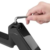 Equip Basic Plus – schwarzer, gasfederunterstützter Dreifach-Monitorarm