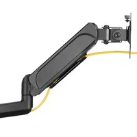 Equip Basic Plus, schwarzer, gasfederunterstützter Doppel-Monitorarm