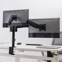 Equip Basic Plus, schwarzer, gasfederunterstützter Doppel-Monitorarm